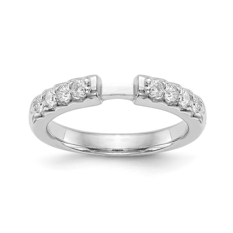 14K White Gold Diamond Peg Set Engagement Ring - Seattle Gold Grillz