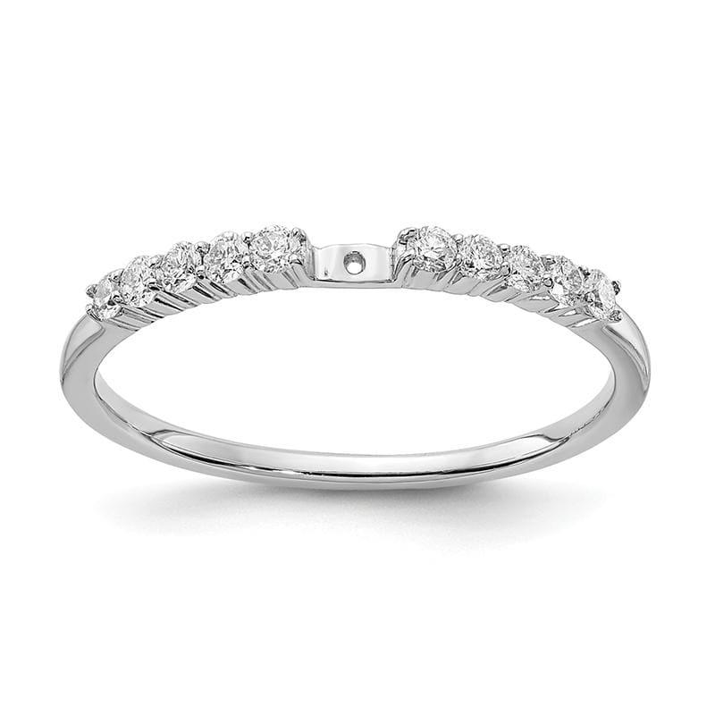 14K White Gold Diamond Peg Set Engagement Ring - Seattle Gold Grillz