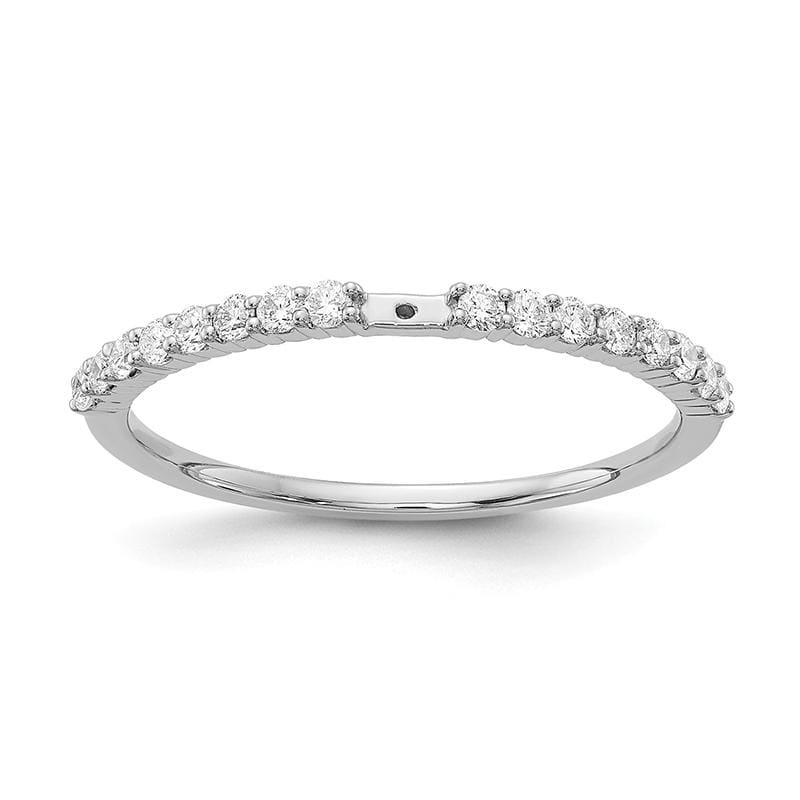 14K White Gold Diamond Peg Set Engagement Ring - Seattle Gold Grillz