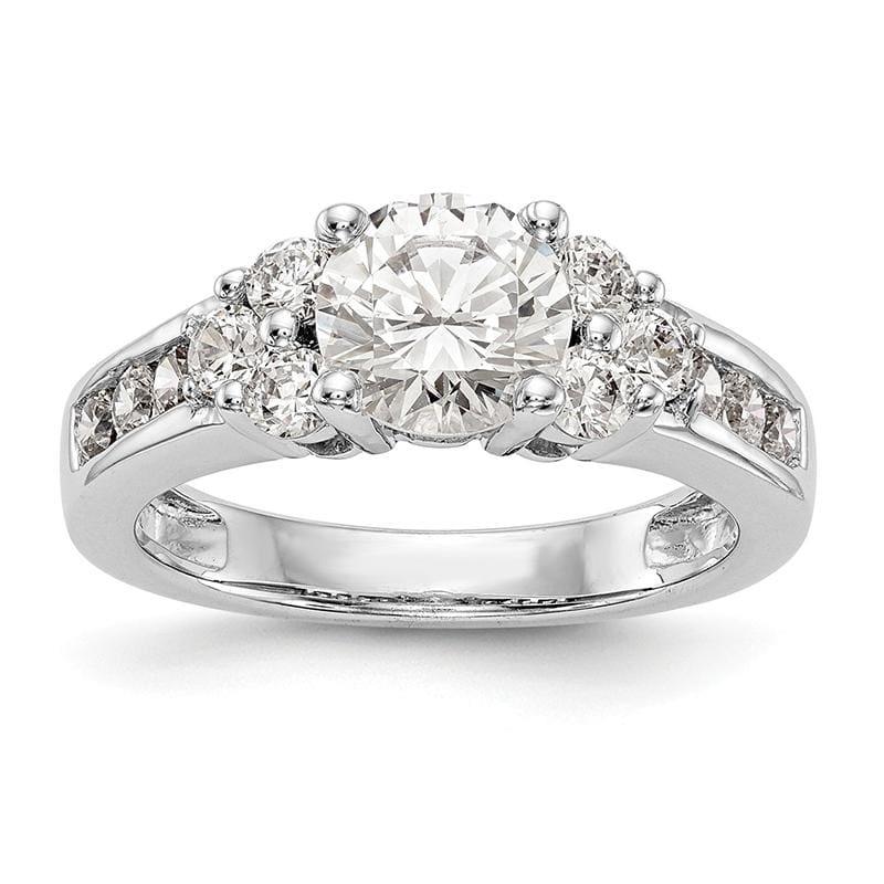 14K White Gold Diamond Semi-Mount Engagement Ring - Seattle Gold Grillz