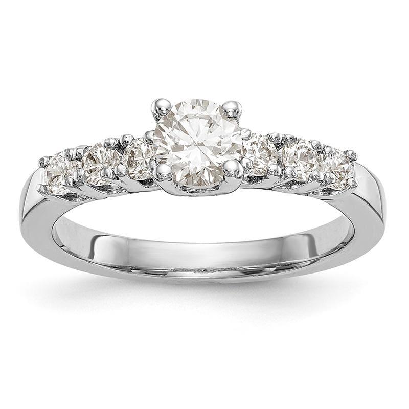 14K White Gold Diamond Semi-mount Engagement Ring - Seattle Gold Grillz