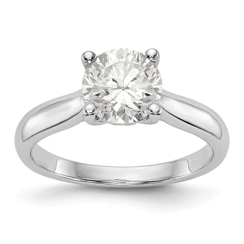 14K White Gold Diamond Semi-Mount Engagement Ring - Seattle Gold Grillz