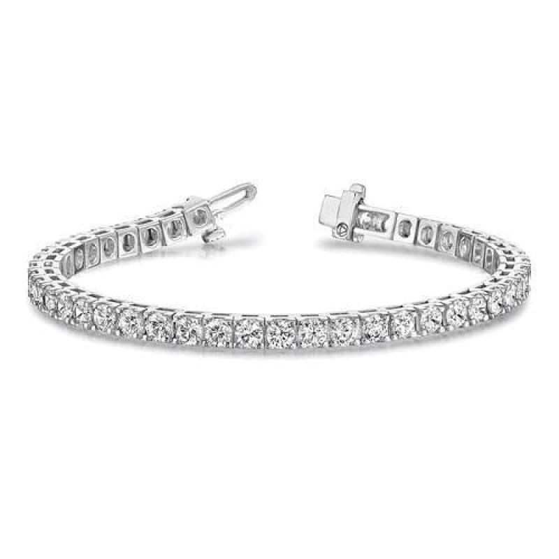 14k White Gold Diamond Tennis Bracelet. 2.86ctw - Seattle Gold Grillz