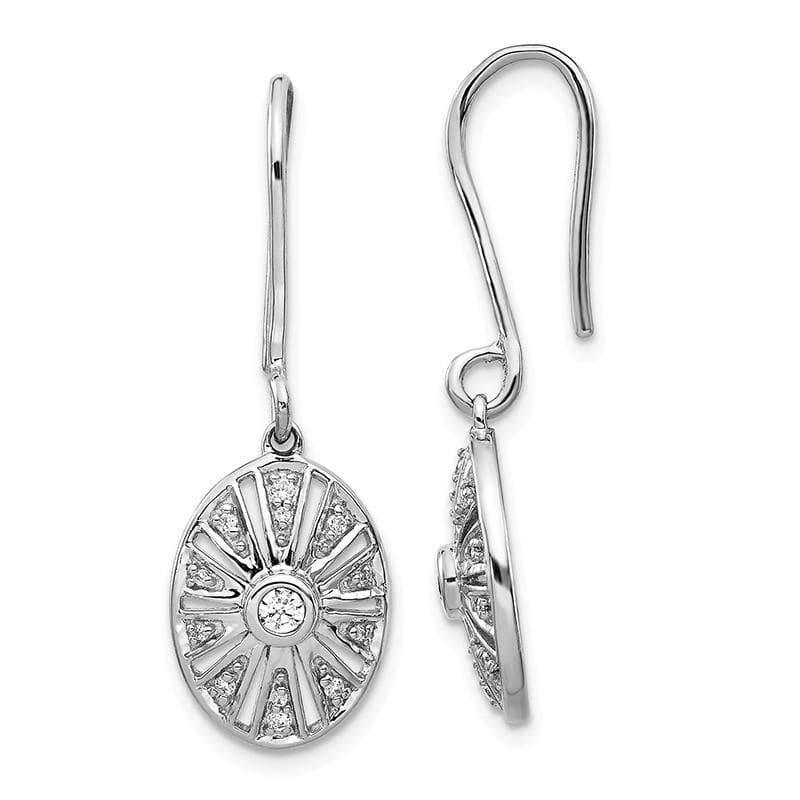 14k White Gold Diamond Vintage Earrings - Seattle Gold Grillz