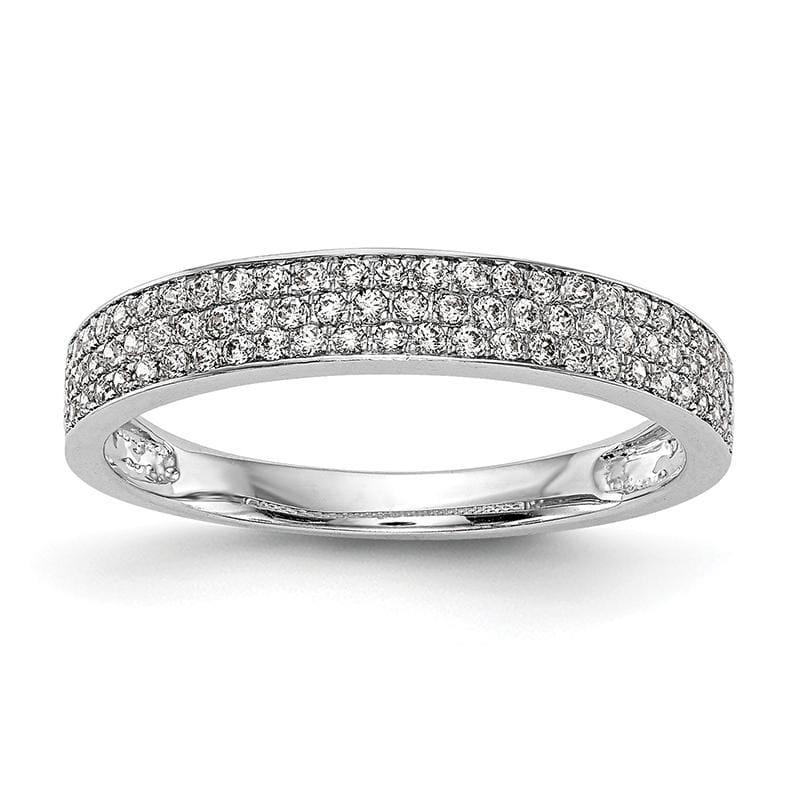 14k White Gold Diamond Wedding Band - Seattle Gold Grillz