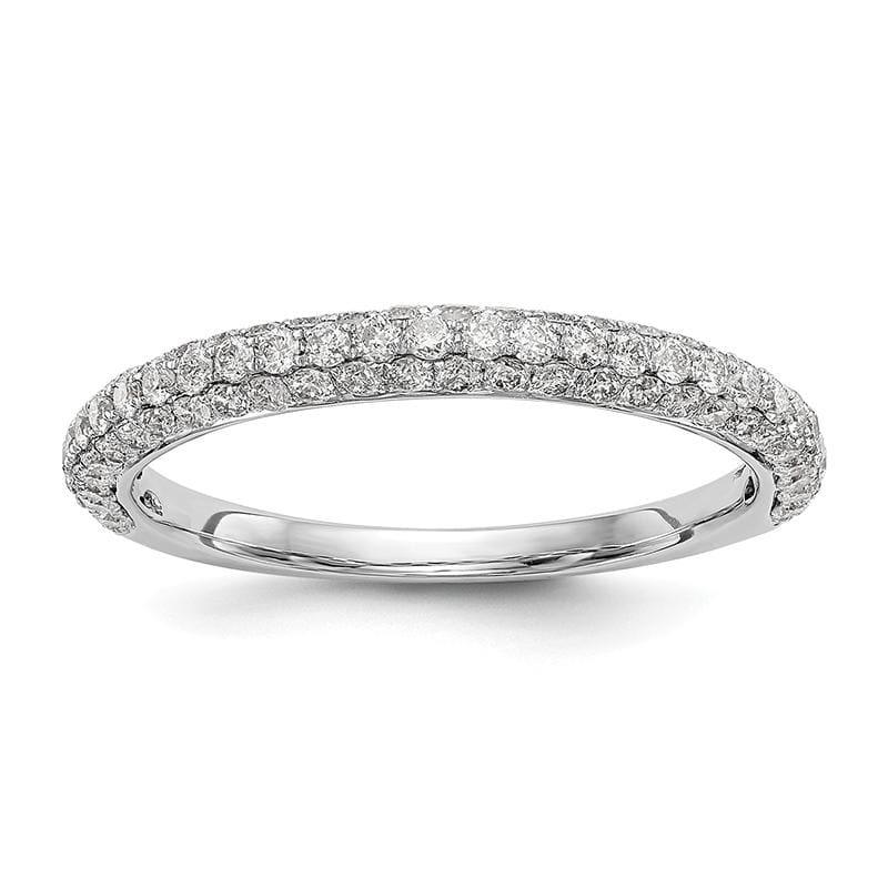 14k White Gold Diamond Wedding Band - Seattle Gold Grillz
