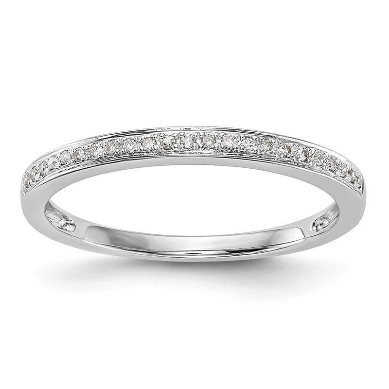 14k White Gold Diamond Wedding Band - Seattle Gold Grillz