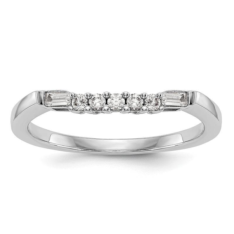 14k White Gold Diamond Wedding Band - Seattle Gold Grillz