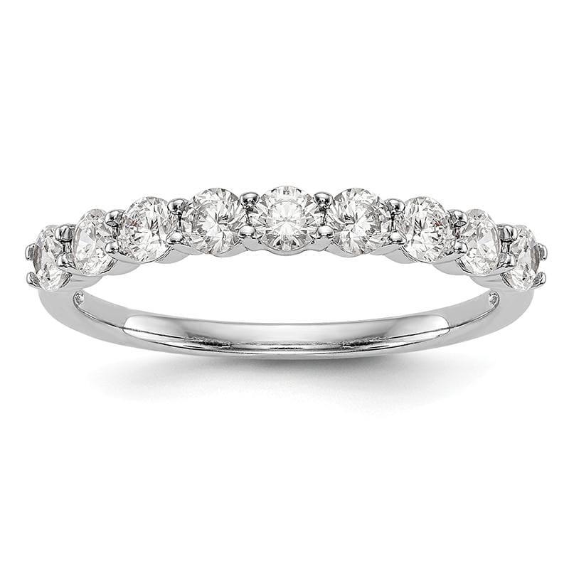 14k White Gold Diamond Wedding Band - Seattle Gold Grillz