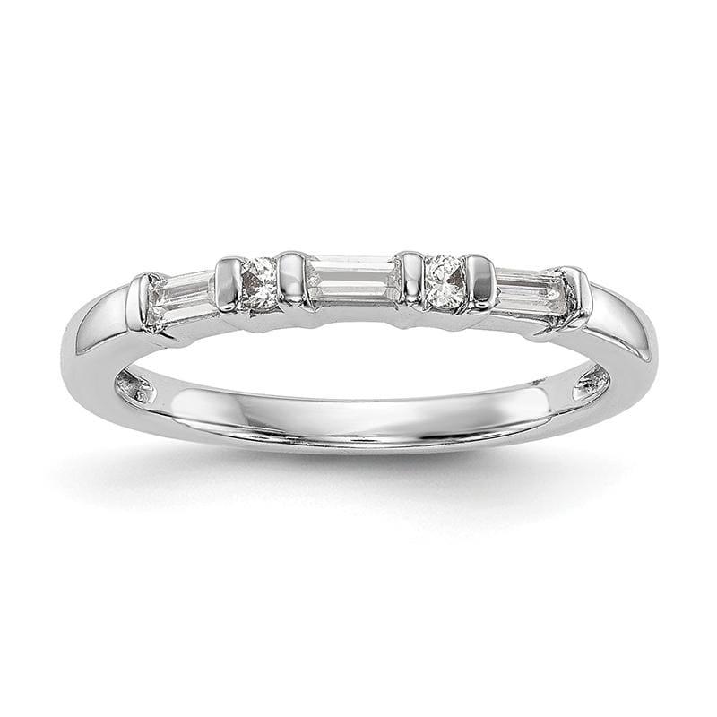 14k White Gold Diamond Wedding Band - Seattle Gold Grillz