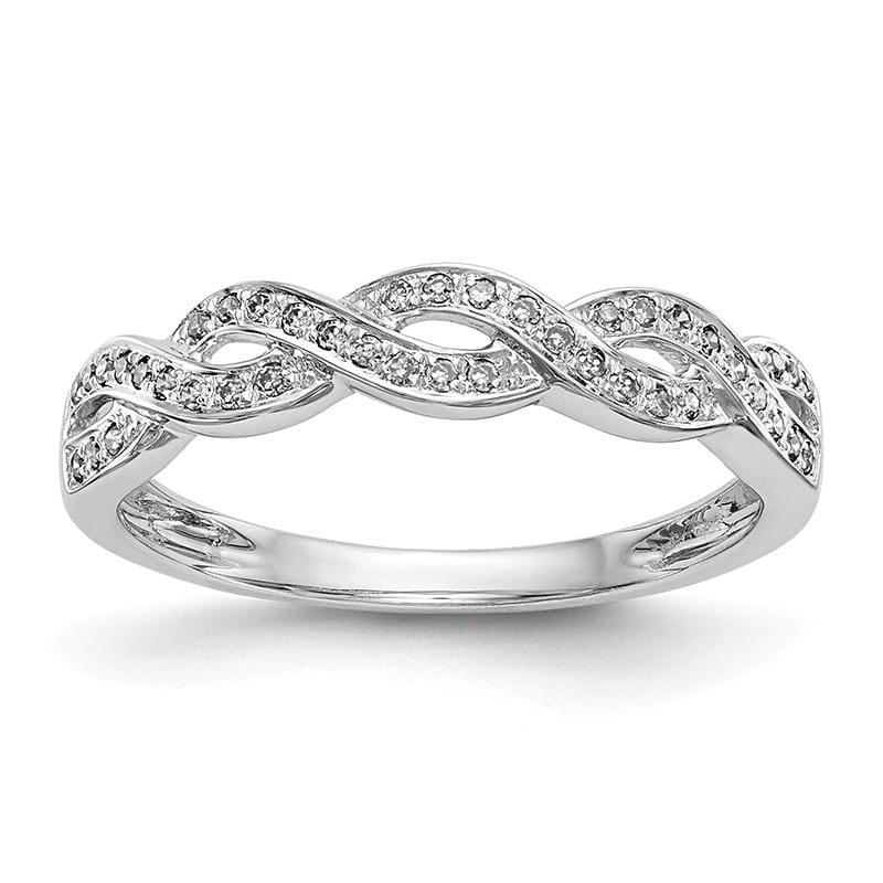 14k White Gold Diamond Wedding Band - Seattle Gold Grillz