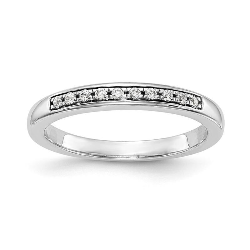 14k White Gold Diamond Wedding Band - Seattle Gold Grillz