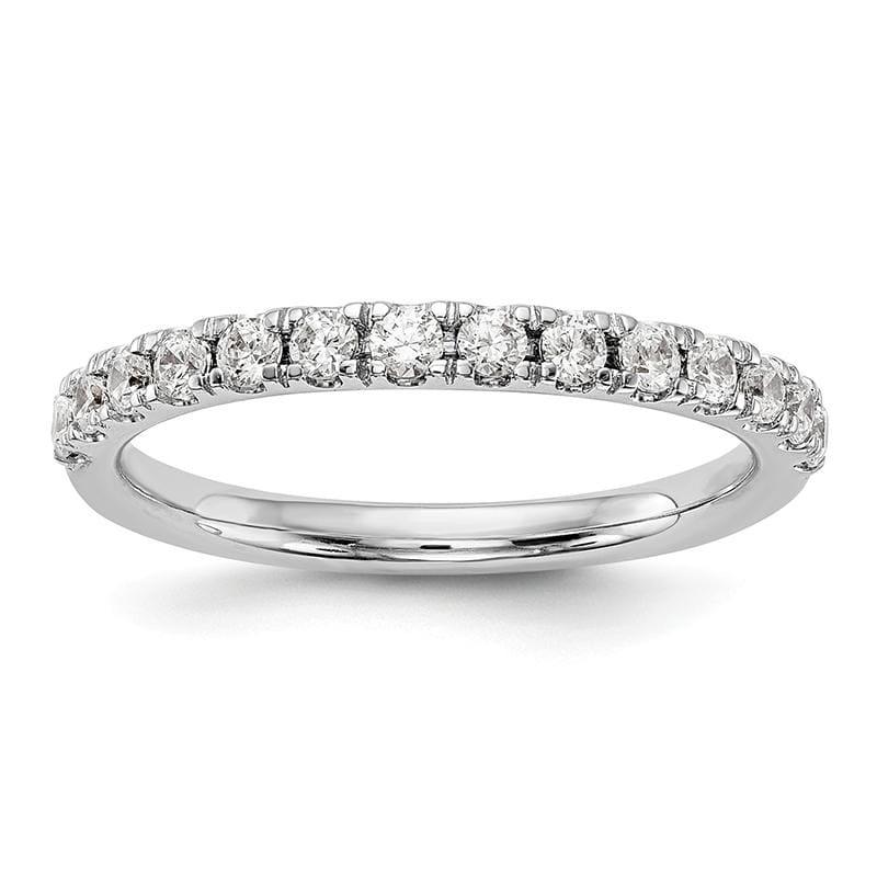 14k White Gold Diamond Wedding Band - Seattle Gold Grillz