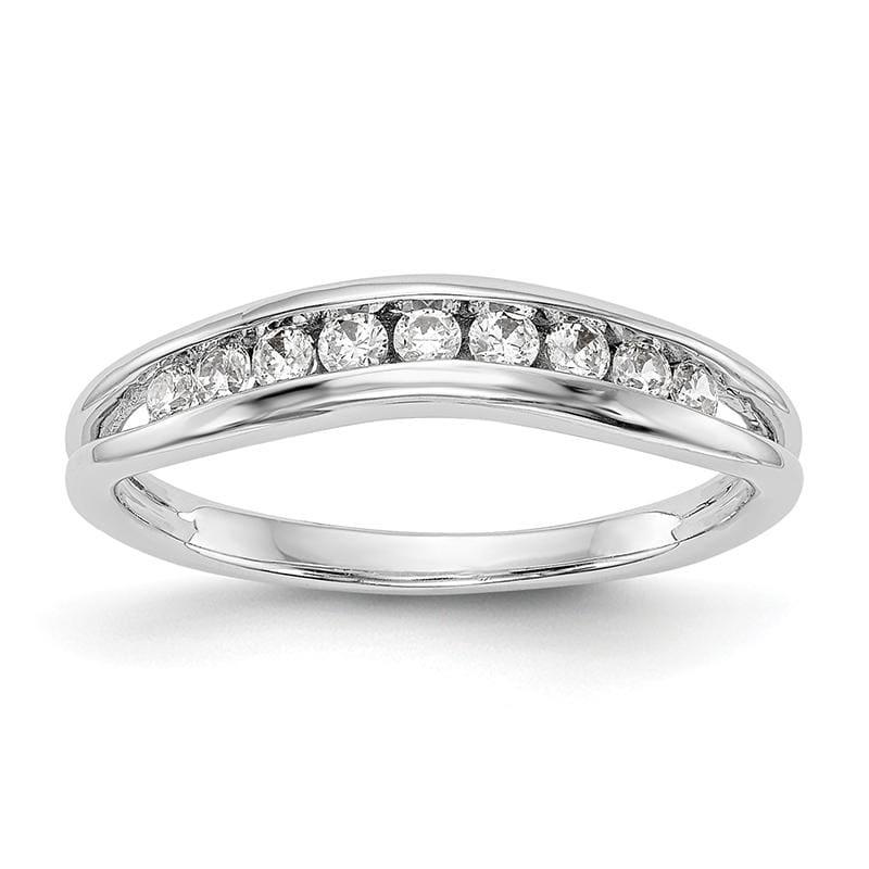 14k White Gold Diamond Wedding Band - Seattle Gold Grillz