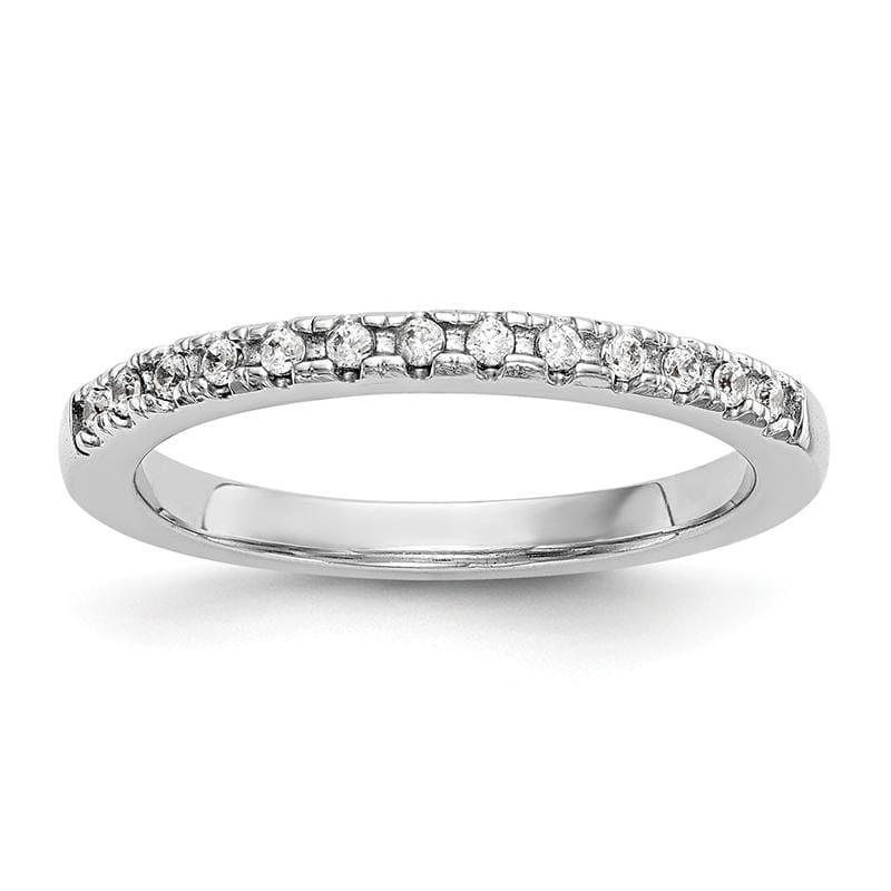 14k White Gold Diamond Wedding Band - Seattle Gold Grillz