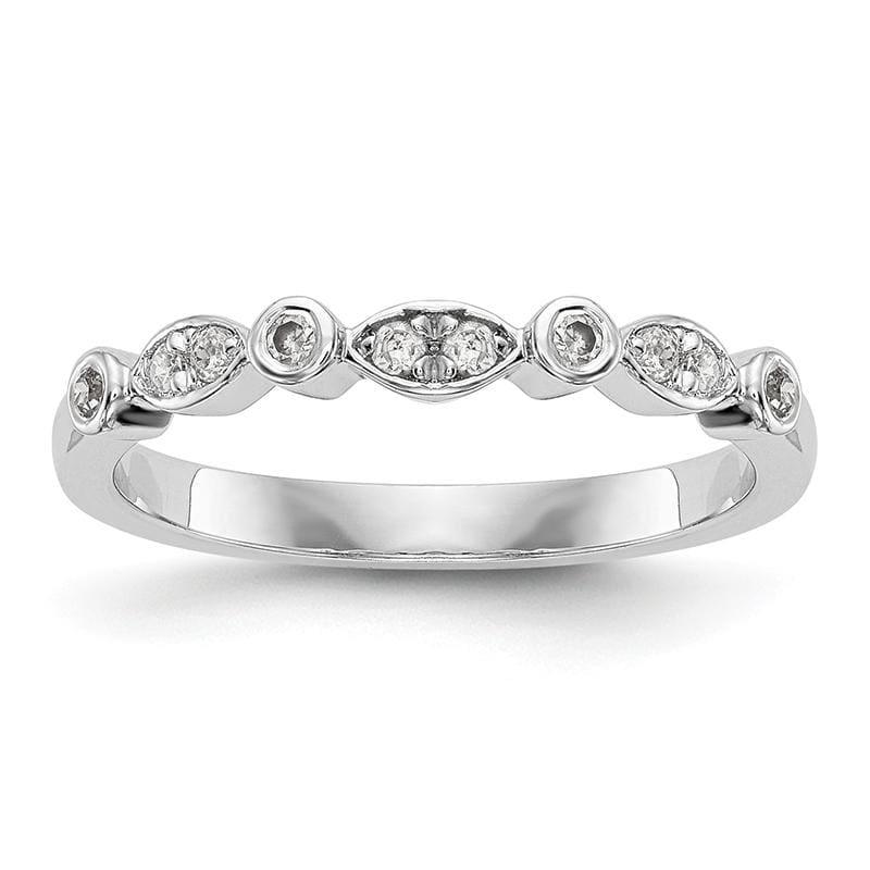 14k White Gold Diamond Wedding Band - Seattle Gold Grillz