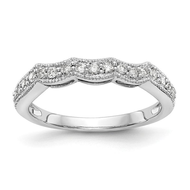 14k White Gold Diamond Wedding Band - Seattle Gold Grillz