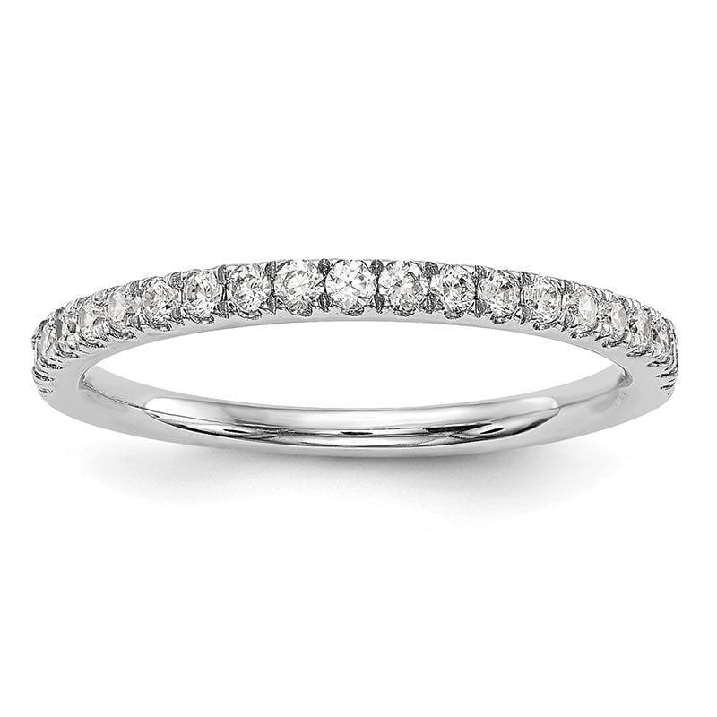 14k White Gold Diamond Wedding Band - Seattle Gold Grillz