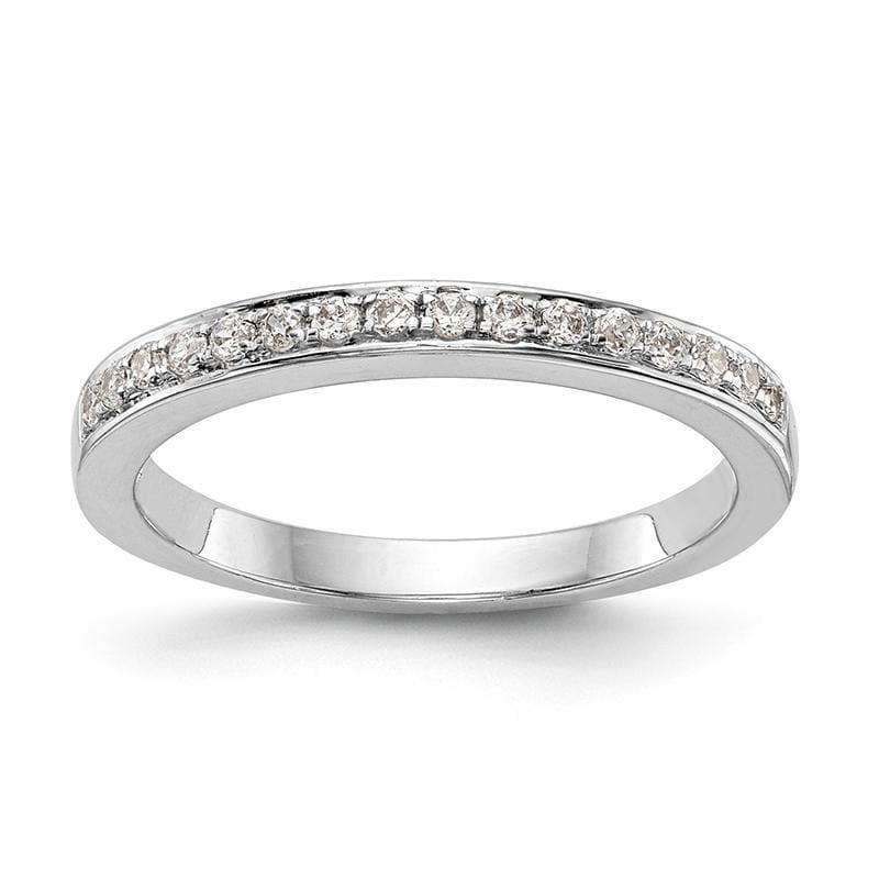 14k White Gold Diamond Wedding Band - Seattle Gold Grillz