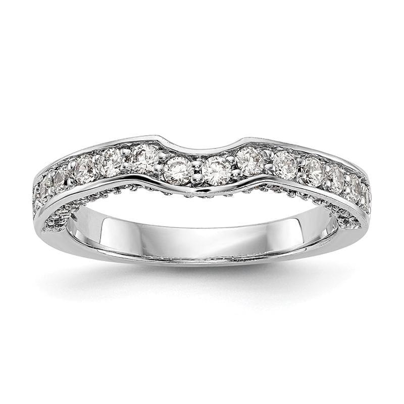 14k White Gold Diamond Wedding Band - Seattle Gold Grillz