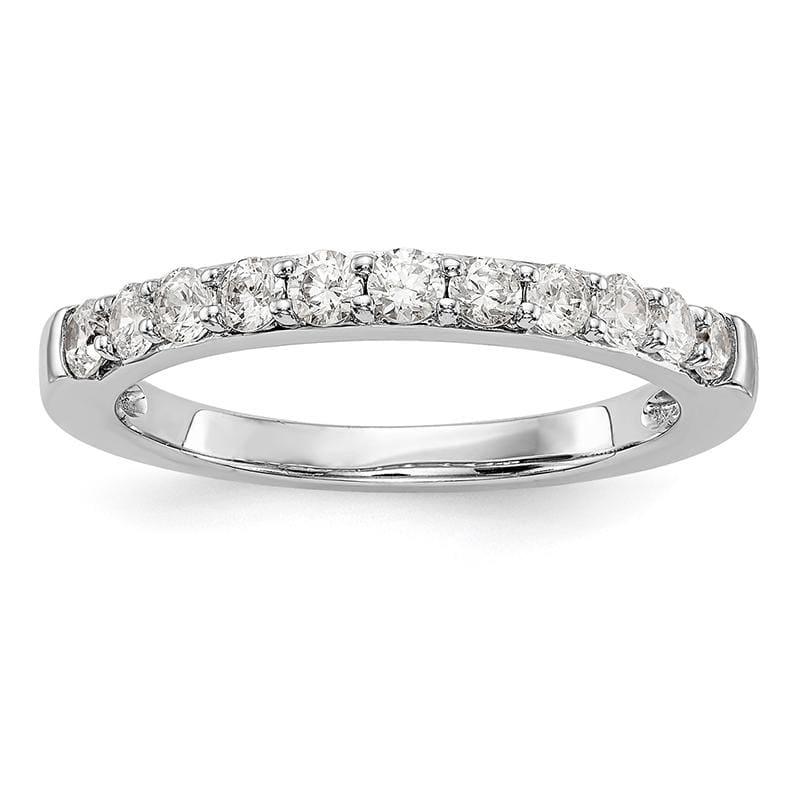 14k White Gold Diamond Wedding Band - Seattle Gold Grillz