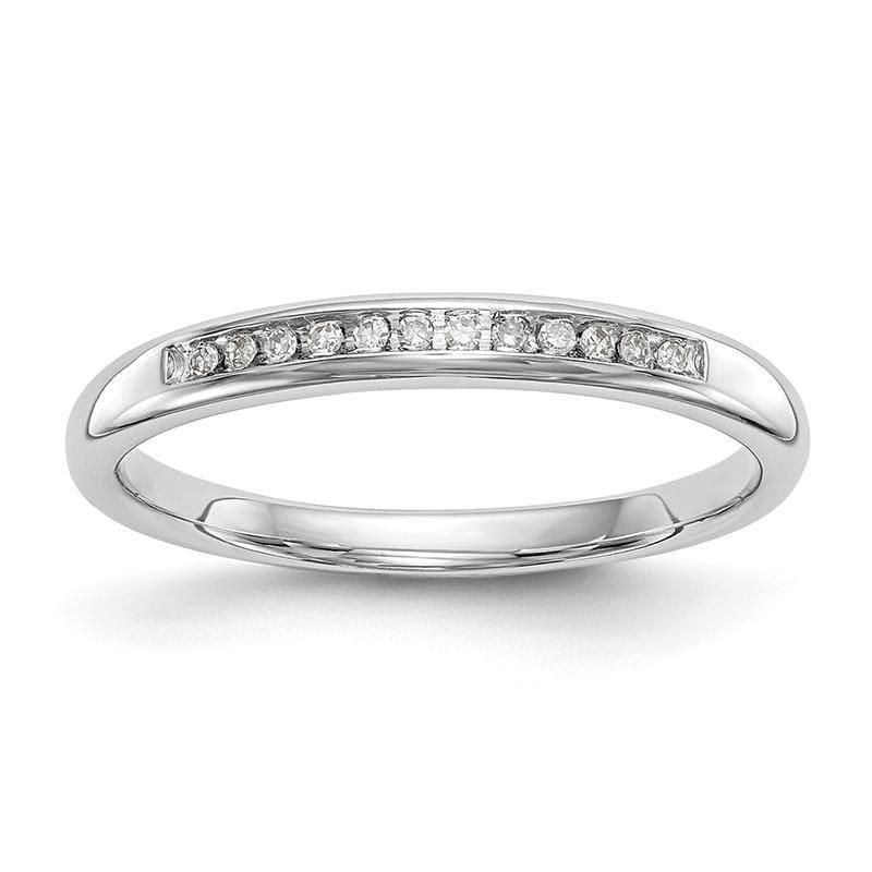 14k White Gold Diamond Wedding Band - Seattle Gold Grillz