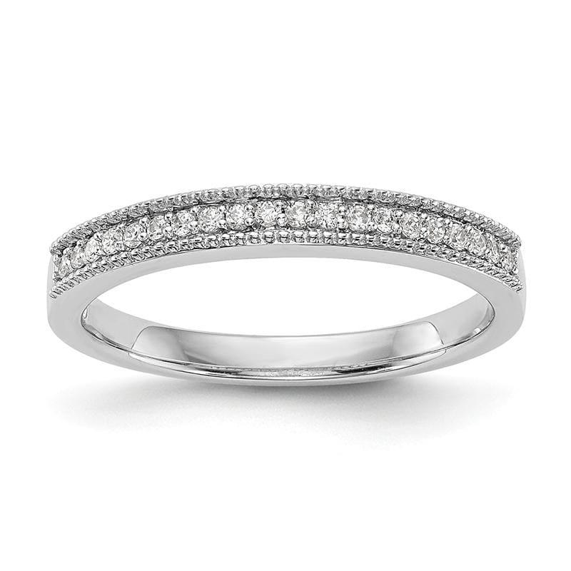 14k White Gold Diamond Wedding Band - Seattle Gold Grillz