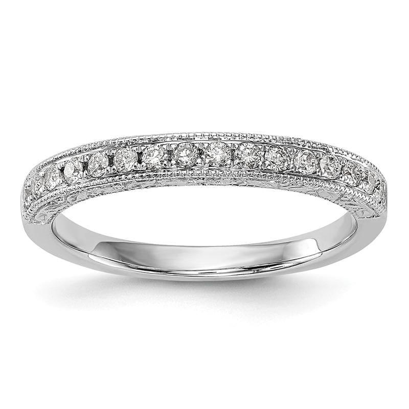 14K White Gold Diamond Wedding Band - Seattle Gold Grillz