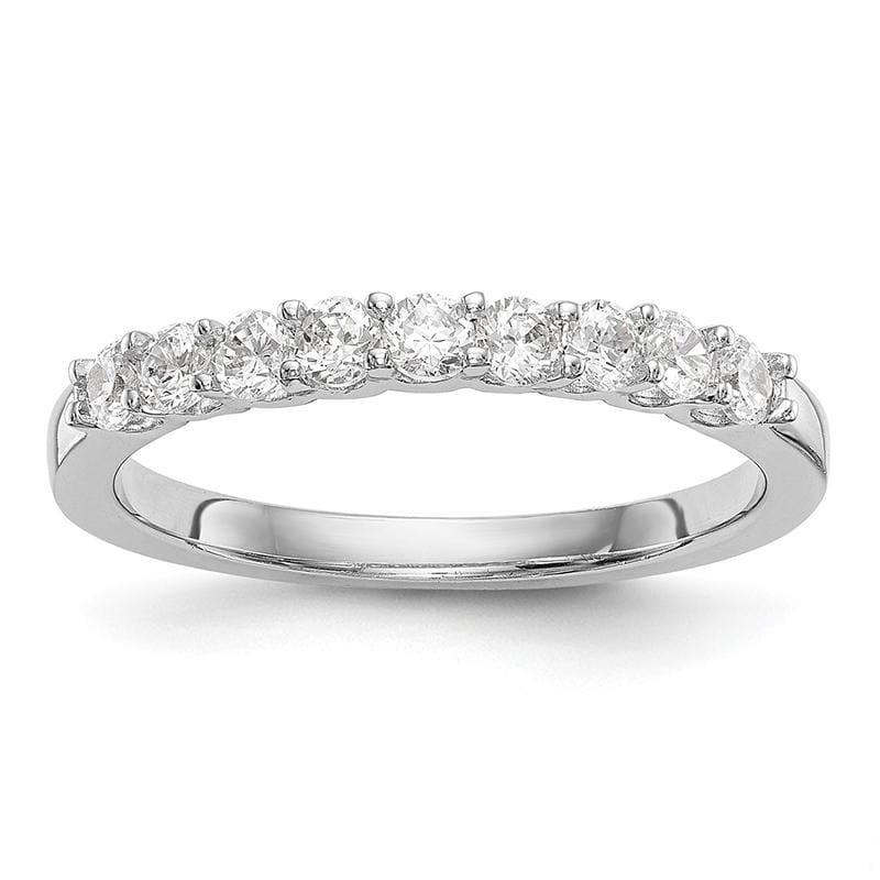 14k White Gold Diamond Wedding Band - Seattle Gold Grillz