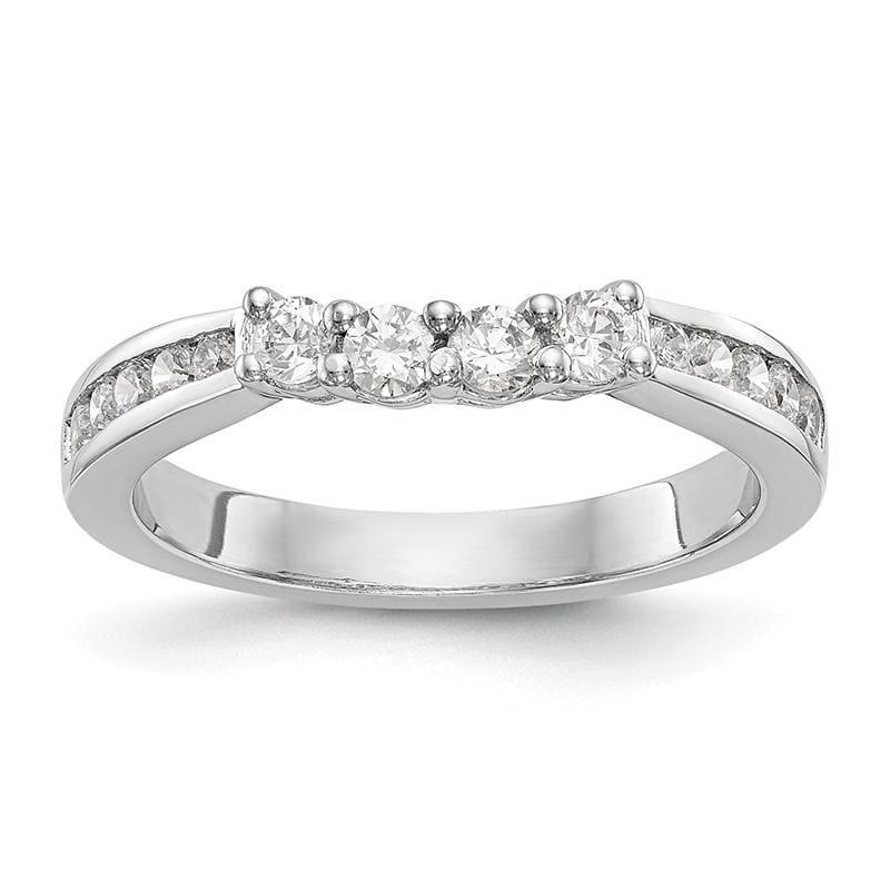 14k White Gold Diamond Wedding Band - Seattle Gold Grillz