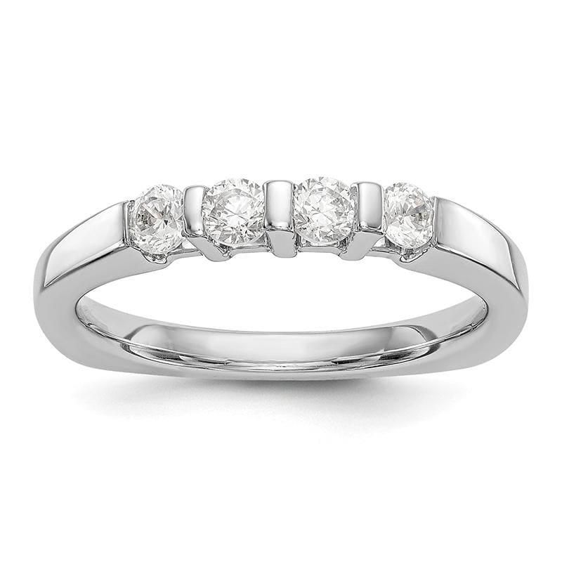 14k White Gold Diamond Wedding Band - Seattle Gold Grillz