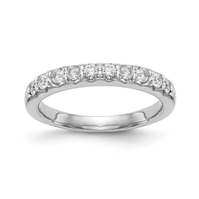 14k White Gold Diamond Wedding Band - Seattle Gold Grillz