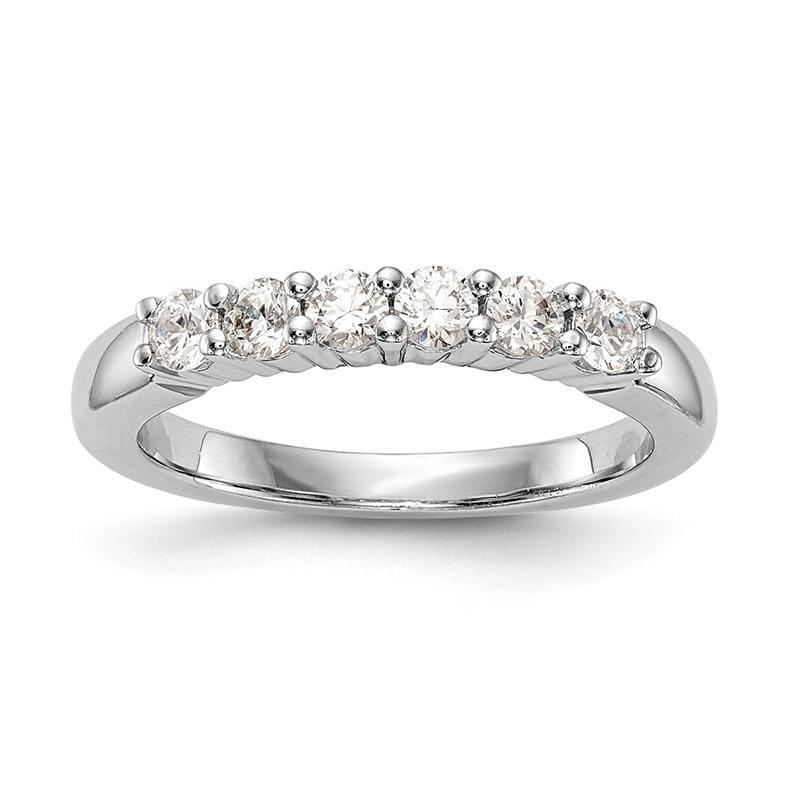 14k White Gold Diamond Wedding Band - Seattle Gold Grillz
