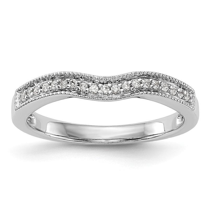 14k White Gold Diamond Wedding Band - Seattle Gold Grillz