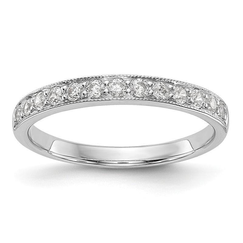 14k White Gold Diamond Wedding Band - Seattle Gold Grillz