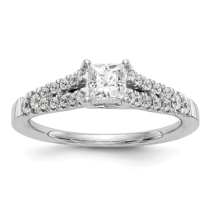 14K White Gold Engagement Ring Mounting - Seattle Gold Grillz