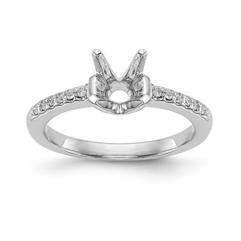 14K White Gold Engagement Ring Mounting - Seattle Gold Grillz