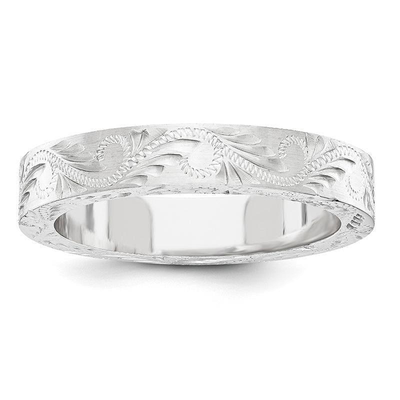 14k white gold fancy wedding band - Seattle Gold Grillz