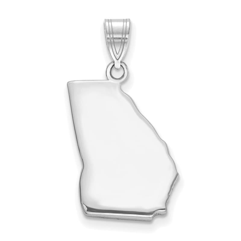 14k White Gold GA State Pendant Bail Only - Seattle Gold Grillz