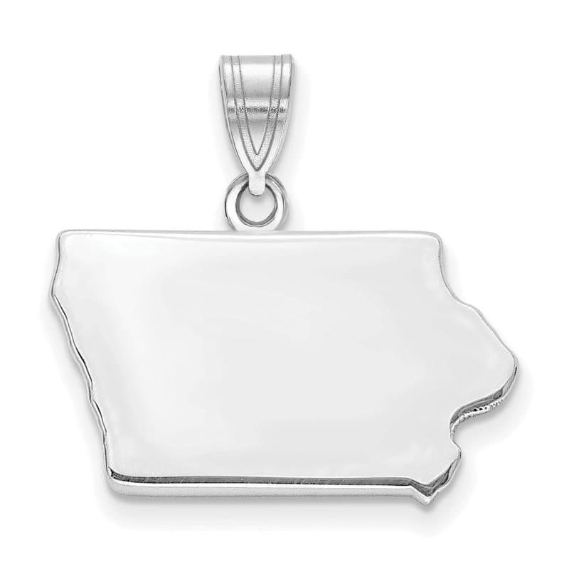 14k White Gold IA State Pendant Bail Only - Seattle Gold Grillz