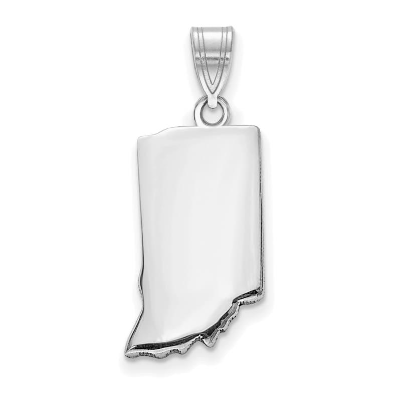 14k White Gold IN State Pendant Bail Only - Seattle Gold Grillz