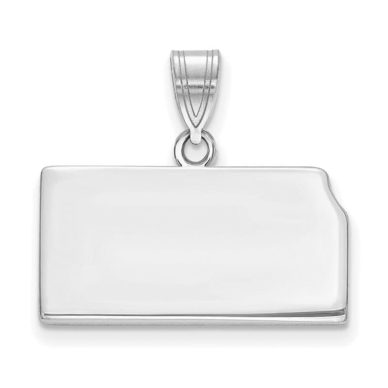 14k White Gold KS State Pendant Bail Only - Seattle Gold Grillz