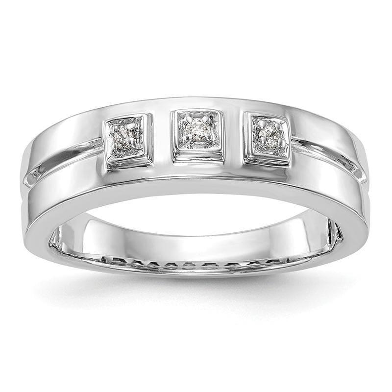 14K White Gold Men's Band Mounting - Seattle Gold Grillz