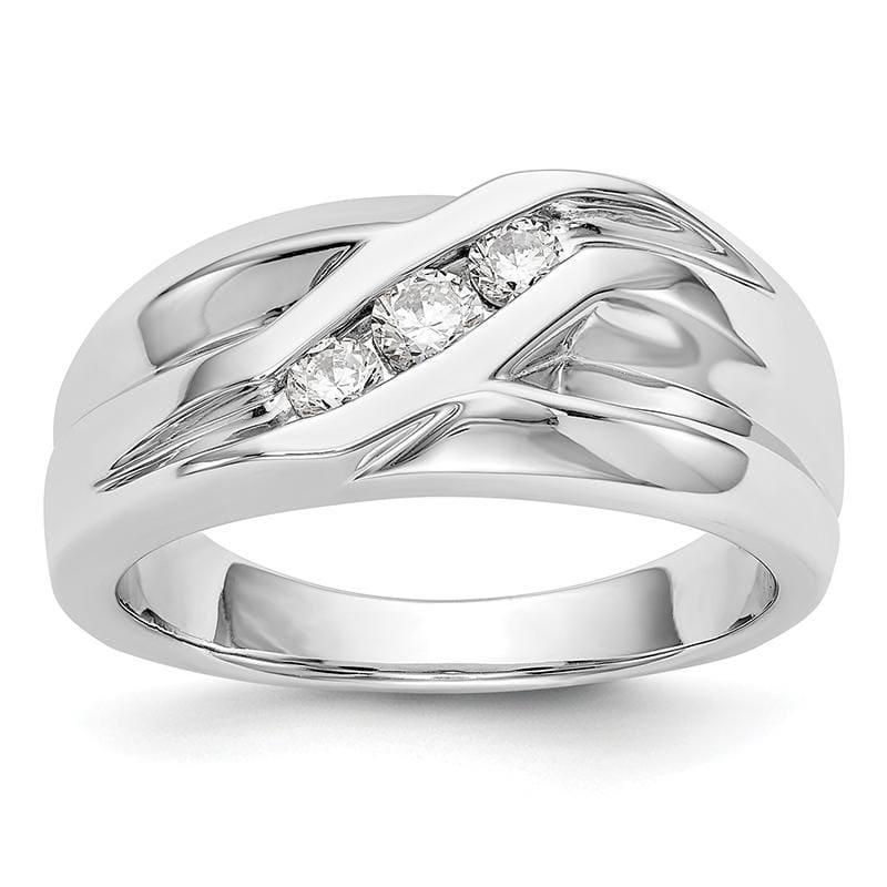 14K White Gold Men's Band Mounting - Seattle Gold Grillz