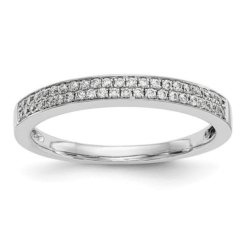 14K White Gold Micro Pave Band Mounting - Seattle Gold Grillz