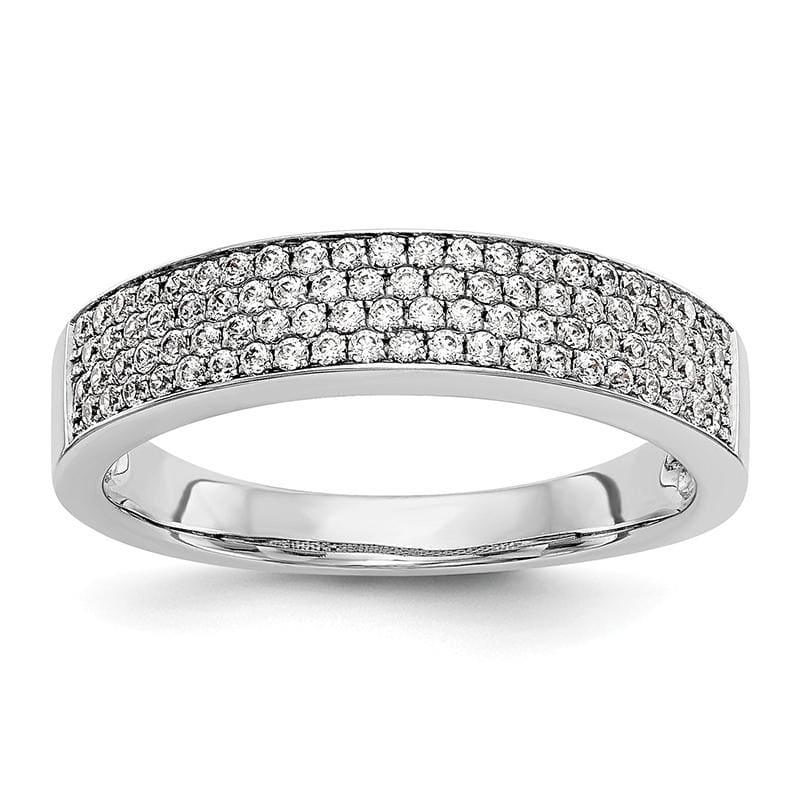 14K White Gold Micro Pave Diamond Band - Seattle Gold Grillz
