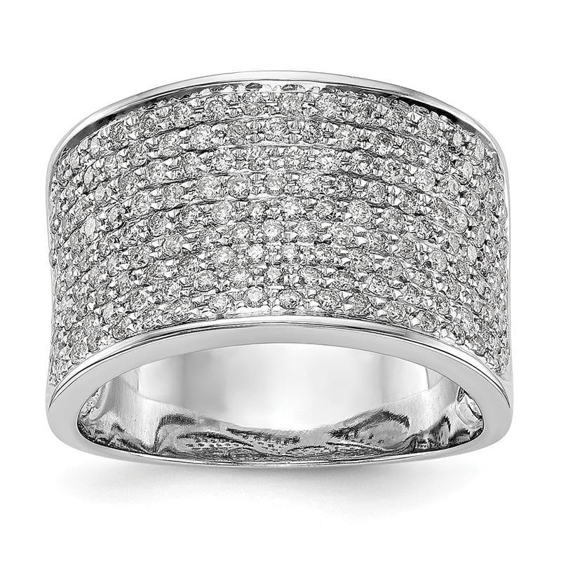 14K White Gold Micro Pave Diamond Band - Seattle Gold Grillz