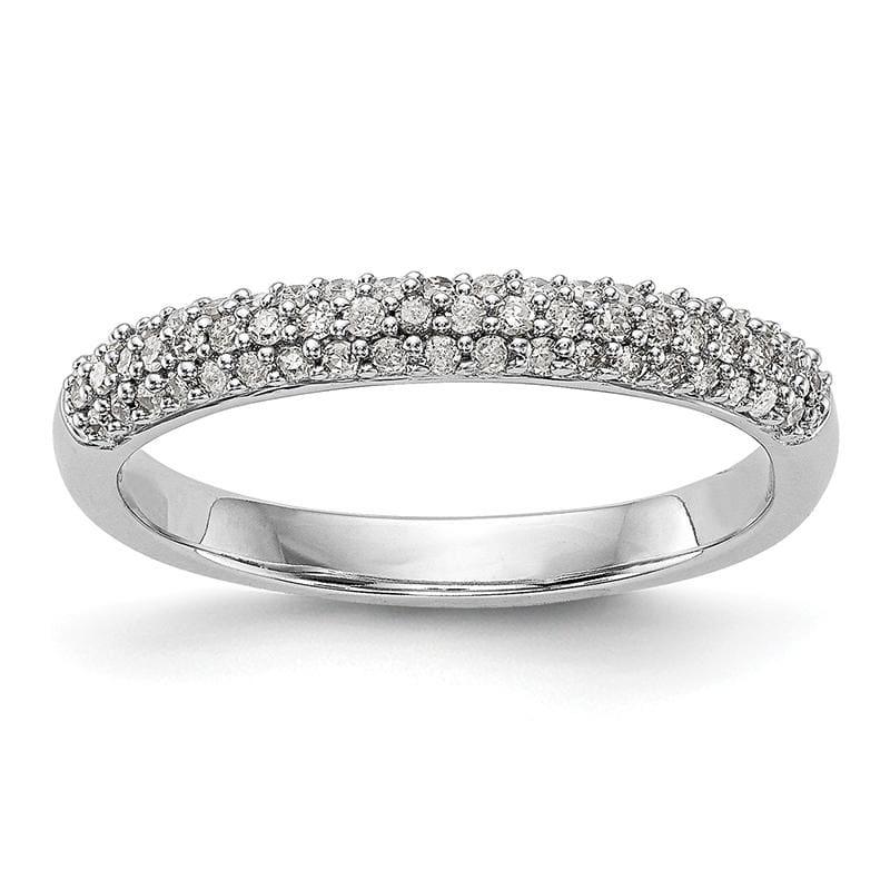 14K White Gold Micro Pave Diamond Band - Seattle Gold Grillz