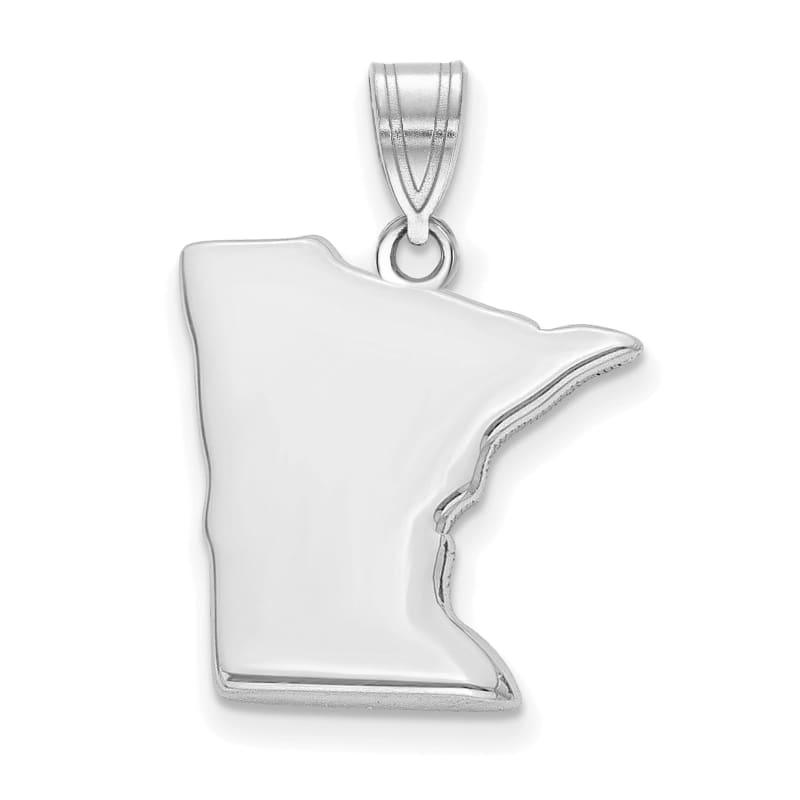 14k White Gold MN State Pendant Bail Only - Seattle Gold Grillz