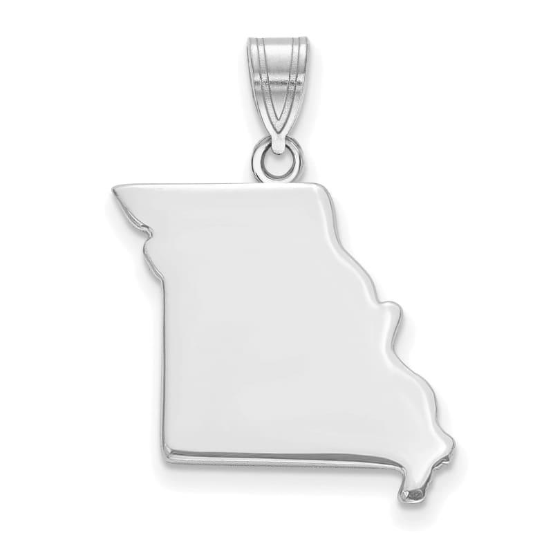 14k White Gold MO State Pendant Bail Only - Seattle Gold Grillz